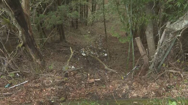 遺体が見つかった現場付近