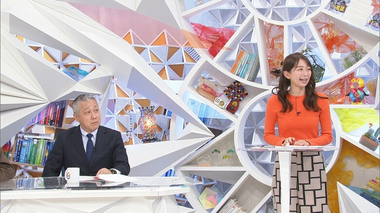 小室アナの登録件数の少なさに、信じられないという顔をする立岩氏（左）