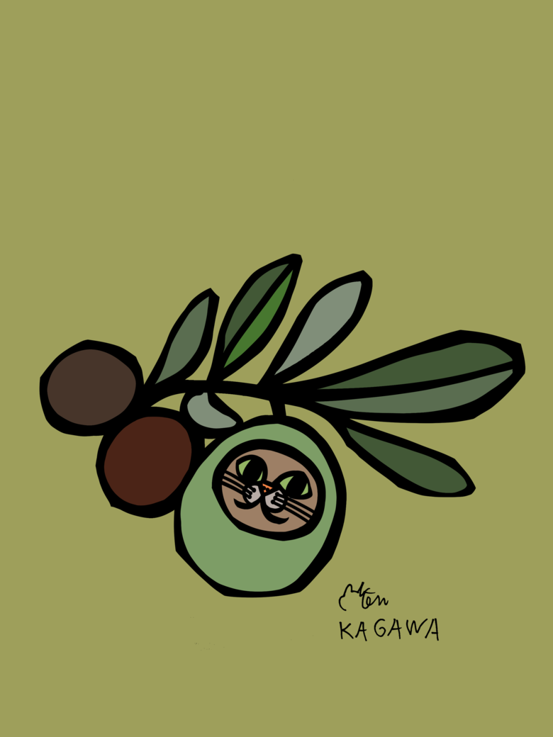 香川県のご当地ネコ(オリーブねこ)
