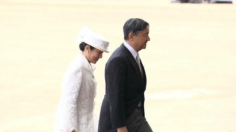 6月25日、馬車でロンドン市内をパレードしチャールズ国王夫妻と再会された