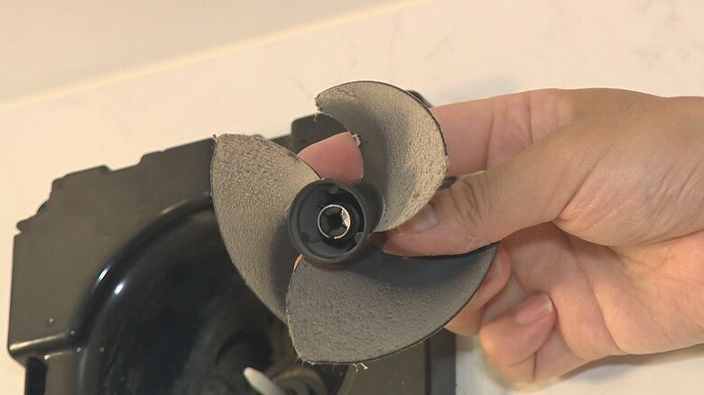 ほこりがついたプロペラ