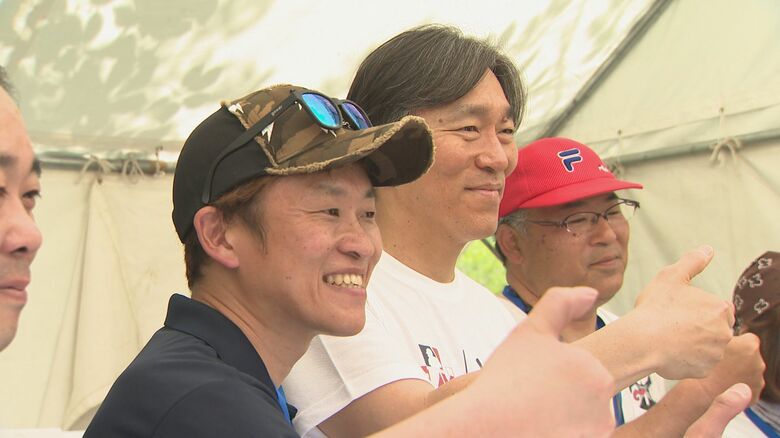 松井秀喜さんの野球教室で飲食ブースに出店する新出洋さん