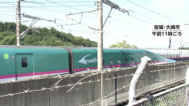 連結部分が外れた東北新幹線