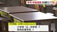 インフルエンザ　教育現場で猛威　学年・学級閉鎖が5日間で77校　鹿児島