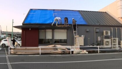 突風被害で気象台が現地調査　うどん店のトタン屋根が飛ばされ一部電線に…当時激しい雨や強風　岡山・倉敷市