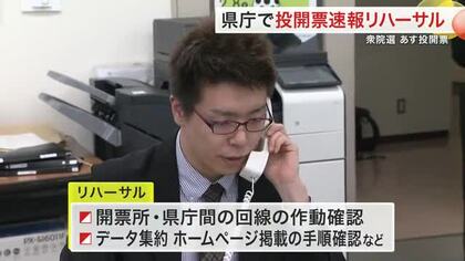 「迅速かつ正確に結果を届けられるように」衆院選前日　宮城県庁で投開票速報リハーサル　回線や手順を確認