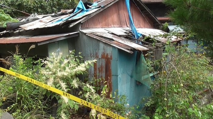 女子高生Aさんの遺体が見つかった小屋(2021年9月 山梨・早川町)