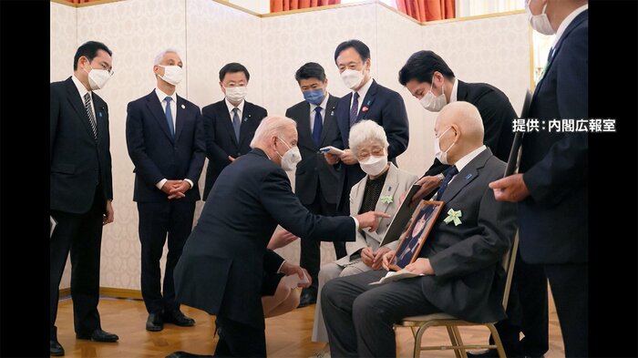拉致被害者家族と面会するバイデン大統領