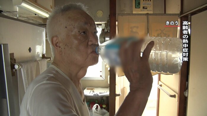 水分補給は欠かさない堀越さん
