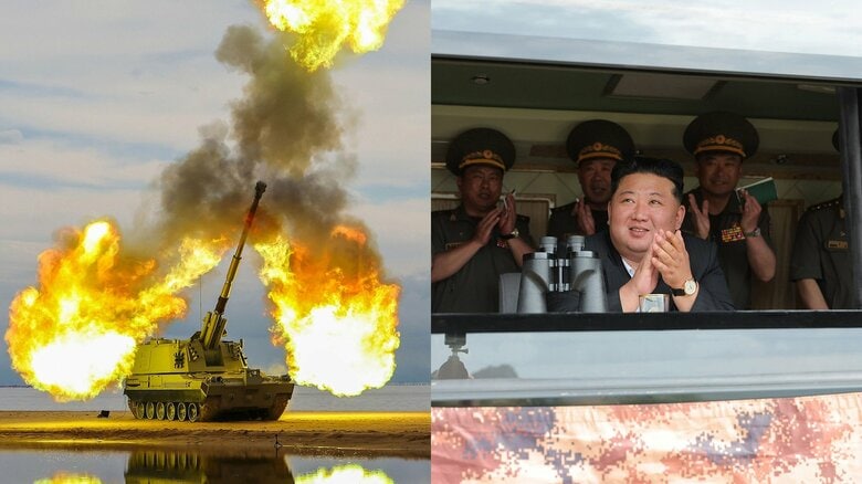 北朝鮮・金正恩総書記が韓国側を射程に収める新型ロケット砲などの試験発射を視察 「敵を常時、不安と恐怖に」｜FNNプライムオンライン