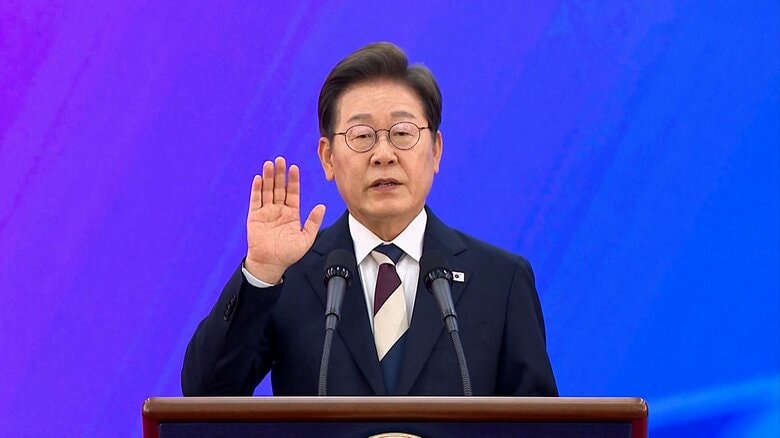 今後の対日関係は　李在明氏が韓国大統領に就任　2016年取材時に語ったことは…“選挙戦略”象徴の青と赤配色「スニーカー」｜FNNプライムオンライン