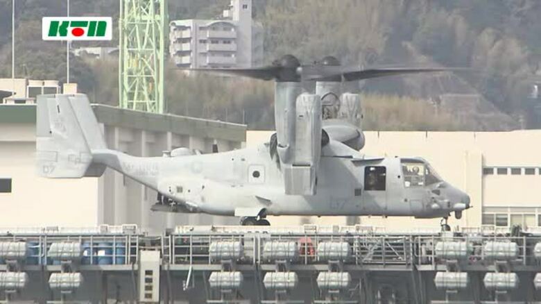 米海軍佐世保基地のメインベースにオスプレイが初めて飛来「佐世保フリートフレンドシップデー」｜FNNプライムオンライン
