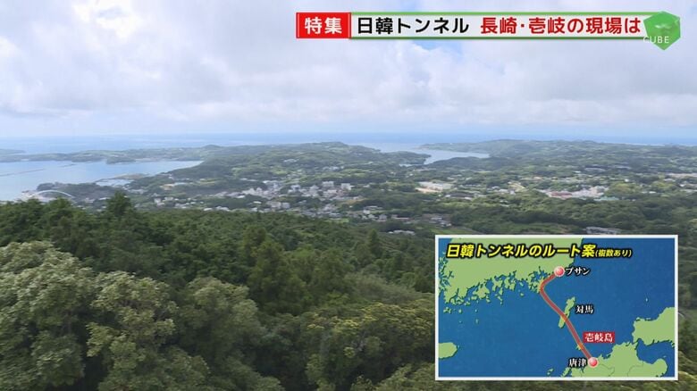 日韓トンネルのルート案に含まれるという壱岐島