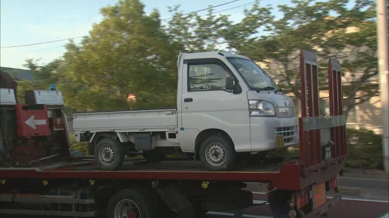 児童4人をはねたとみられる軽トラック