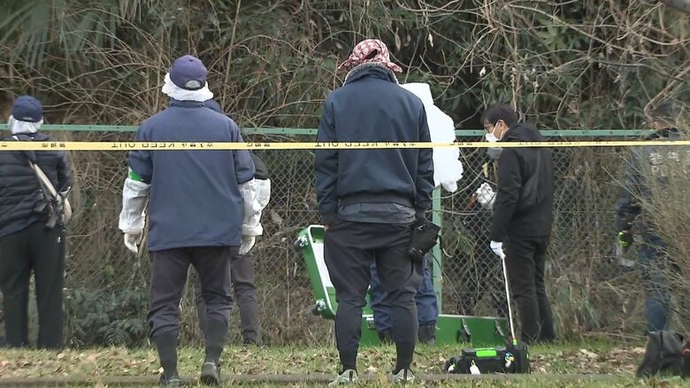 頭蓋骨のようなものが見つかった赤塚公園　東京・板橋区