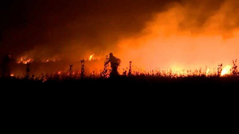 山火事が発生した北東部の街ヴェリコ・タルノヴォ
