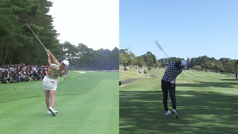 前回のスイング改造時の比較⑪（左：2019年時　右：2021年時）