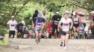 “800メートルのコースで高低差160メートル”に挑む　「英彦山参道駆け上がり大会」　200人超が参加　8月11日「山の日」　福岡・添田町