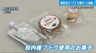 高校生が和菓子店と開発「ブドウのお菓子」福山市・県立沼南高校