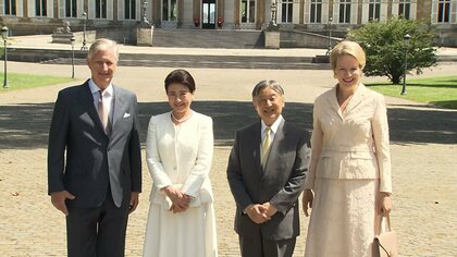 両陛下をベルギー国王夫妻が笑顔でお出迎え　国王一家の住まい「ラーケン宮」で国賓歓迎行事へ