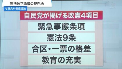 与野党かみ合わず進まぬ改憲論議…「裏金問題が先」か「並行して