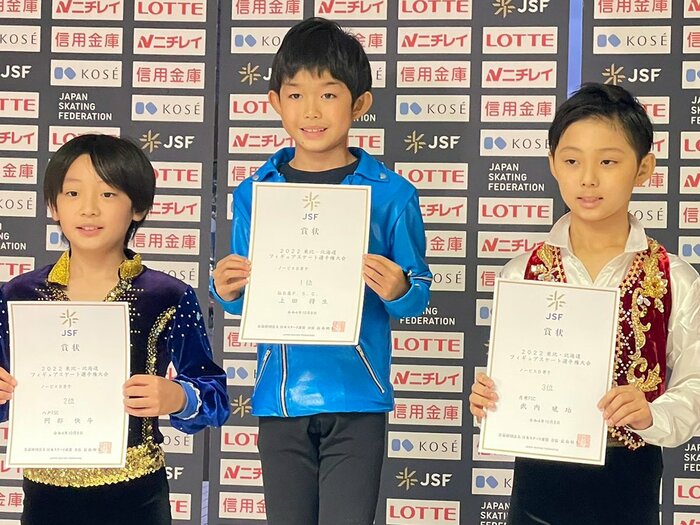 ノービスB男子表彰台