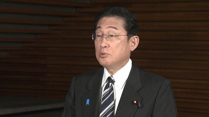 午後6時40分すぎに記者団の取材に応じた岸田首相