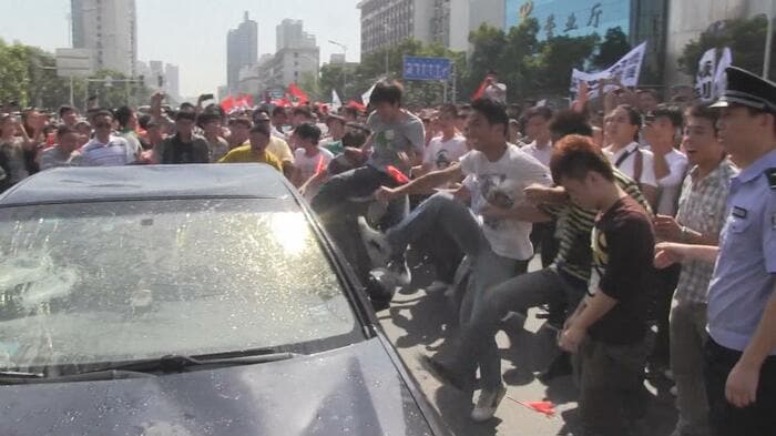 2012年の反日デモ（湖南省長沙市）
