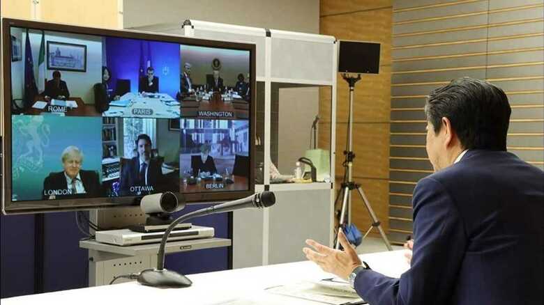 コロナ危機で初のG７テレビ電話会議　安倍首相「東京五輪は完全な形で実現」発言めぐる憶測と真意