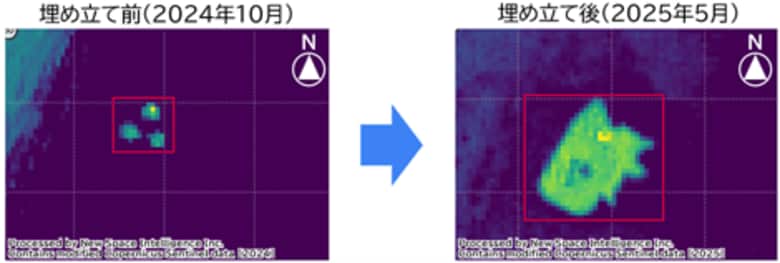 衛星データ等の変化を検知し、南シナ海で新たな埋め立て等を確認