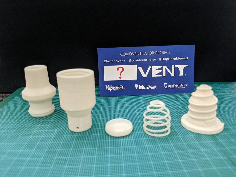 石北医師が発明 3Dプリンターで製造できる人工呼吸器モデル