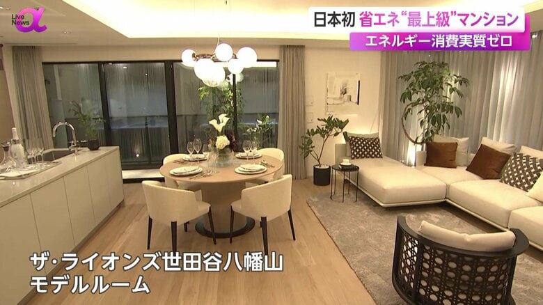 最高ランクの省エネ基準を満たすマンションのモデルルーム