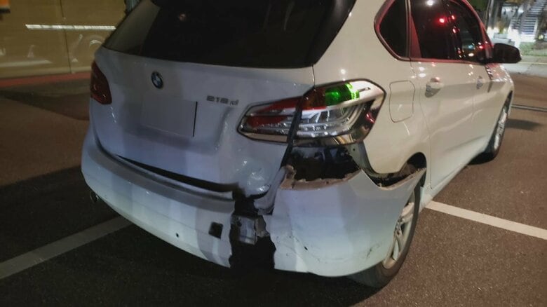 事故直後（被害男性提供）