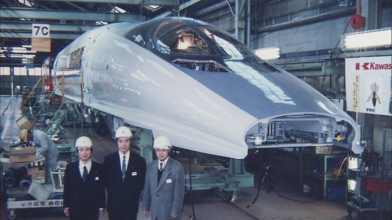 製作途中の500系「のぞみ」　1995年