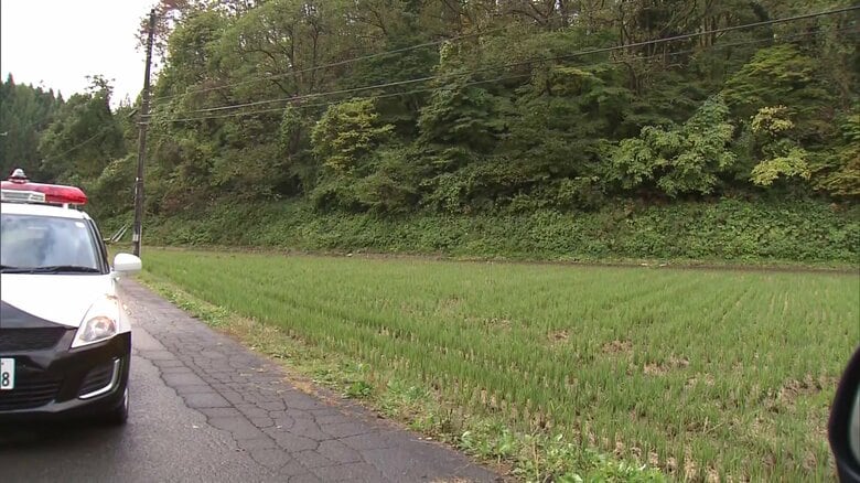 池田静子さんが倒れていた現場（2025年10月・秋田市雄和萱ケ沢）