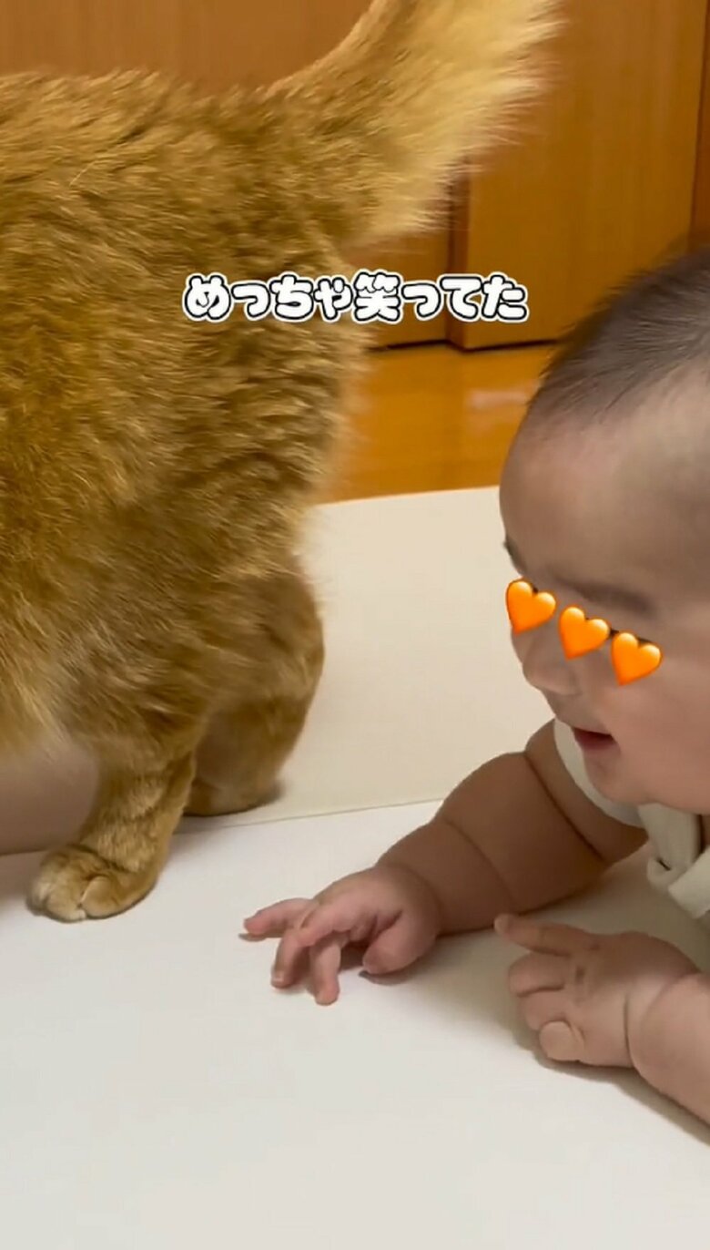 息子さんはにっこり笑顔