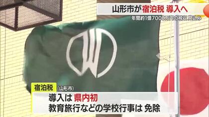 山形市で県内初「宿泊税」条例案可決・年間約1億7000万円の税収見込み　2027年4月導入へ