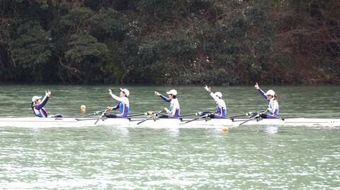全国高校選抜ローイング　美方が男女舵手付きクォドルプル制覇　福井