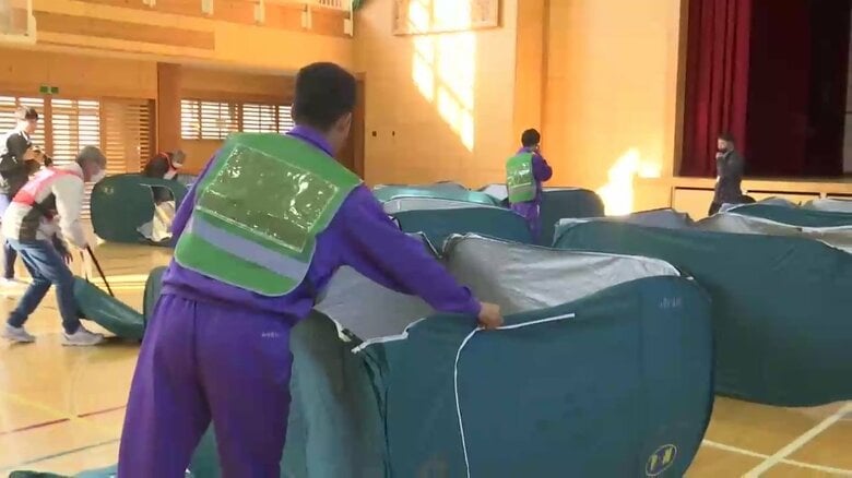 生徒が避難所運営を体験　津波注意報で避難所開設の大槌学園　岩手県大槌町｜FNNプライムオンライン