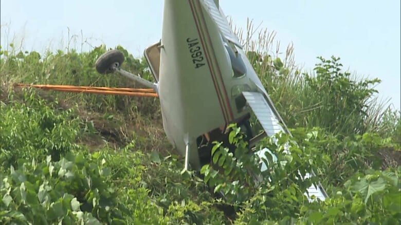 「機体がオーバーランした」小型機が滑走路をオーバーランし操縦士ら2人けが　運輸安全委員会が“重大インシデント”として調査官派遣　宮城・栗原市｜FNNプライムオンライン