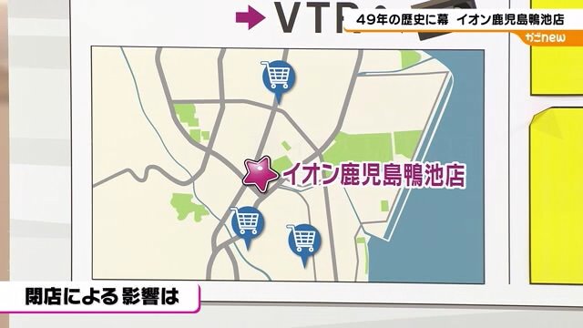 イオン周辺のスーパーまでは1km近くの距離がある