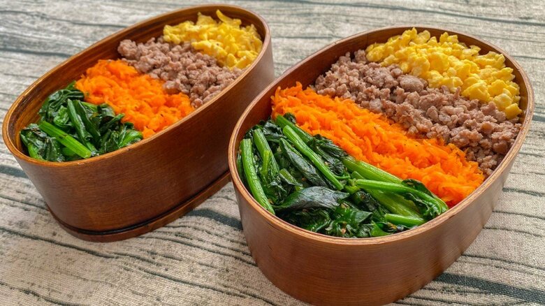 普段のお弁当「4食弁当」（提供：筒井さん）