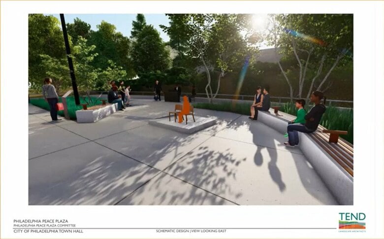 計画されている公園の中心部には慰安婦像が設置される（説明資料より抜粋）