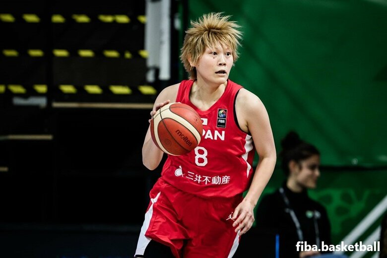 スペイン戦での髙田真希選手（8日、ハンガリー・ショプロン）