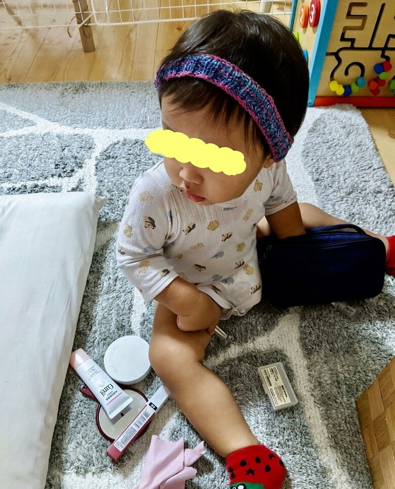 ヘアバンドを装着