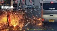「火の粉が降り注いだ」電柱に落雷か　各地で局地的な大雨　線路や道路など冠水