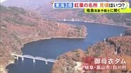 香嵐渓や恵那峡は見ごろに…空から見た東海3県の『紅葉の名所』御母衣ダムは山一面が橙色や黄色に染まる