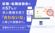 就職・転職経験者の約57％が求人情報を見て「合わないな」と感じた経験あり。見極めのポイントとは？