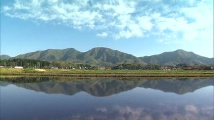 真庭市蒜山でこの時期限定の風景「逆さ蒜山三座」　田んぼが鏡のように…日の出から２時間が見ごろ【岡山】