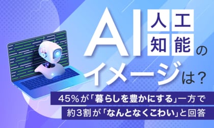 【AI(人工知能)のイメージは?】45%が「暮らしを豊かにする」一方で約3割が「なんとなくこわい」と回答
